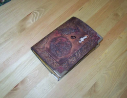 Livre d’ or avec corne et os